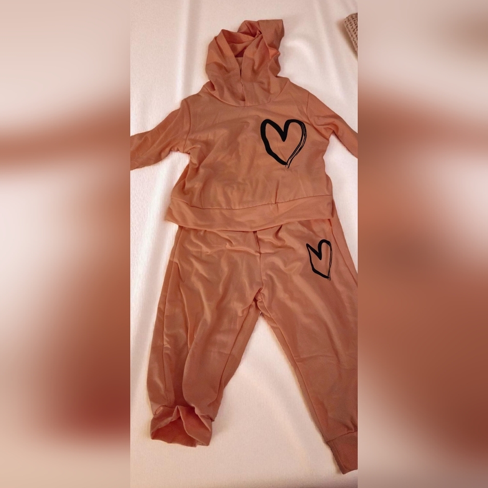 Matching Pants & Hoodie 6-9mos Pink And Black NEW